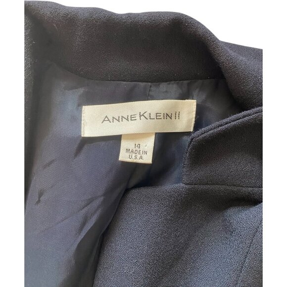 Vintage Anne Klein 100% Wool Blazer Size 14 - Picture 4 of 6